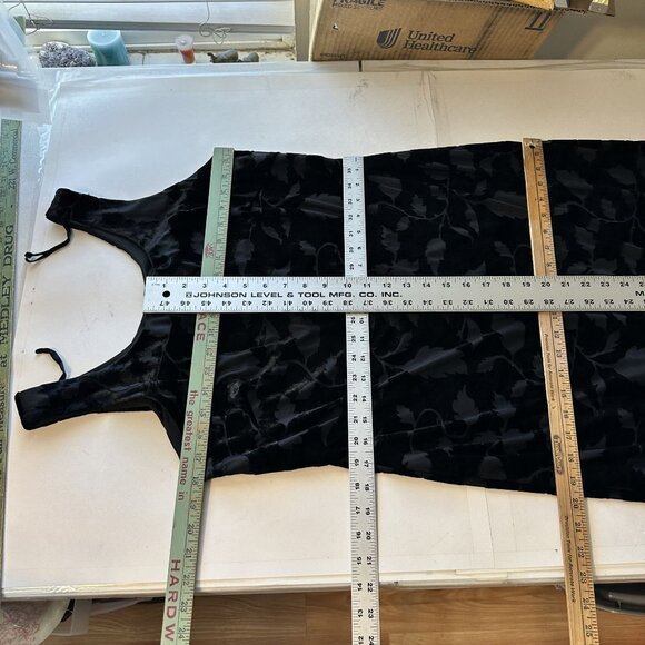 Rabbit Rabbit Designs Womens Maxi Dress Blk Floral Burnout Velvet Sleeveless XL - Picture 6 of 8